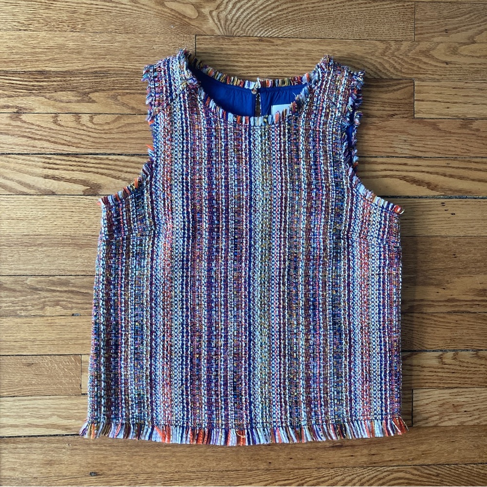 Anthropologie Maeve multicolor tweed tank top